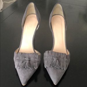 Beautiful J.Crew Suede heels barely used. Unique!